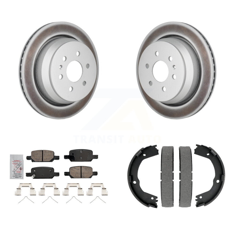 Kit de plaquettes en céramique et de chaussures de stationnement, Rotors recouverts de disques arrière, pour Chevrolet Colorado
