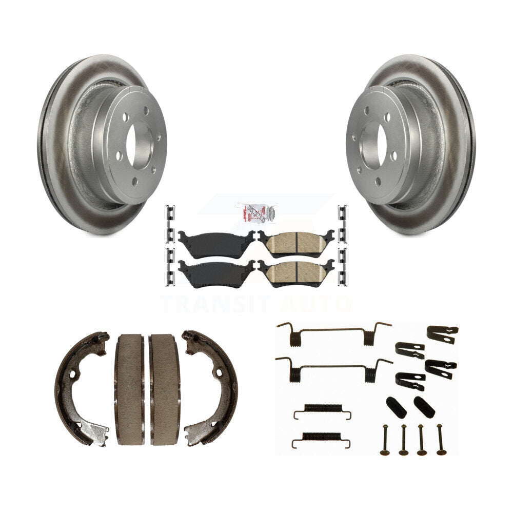 Rotors recouverts de disque arrière, patins en céramique, chaussures de stationnement et Kit de matériel pour Ford F-15