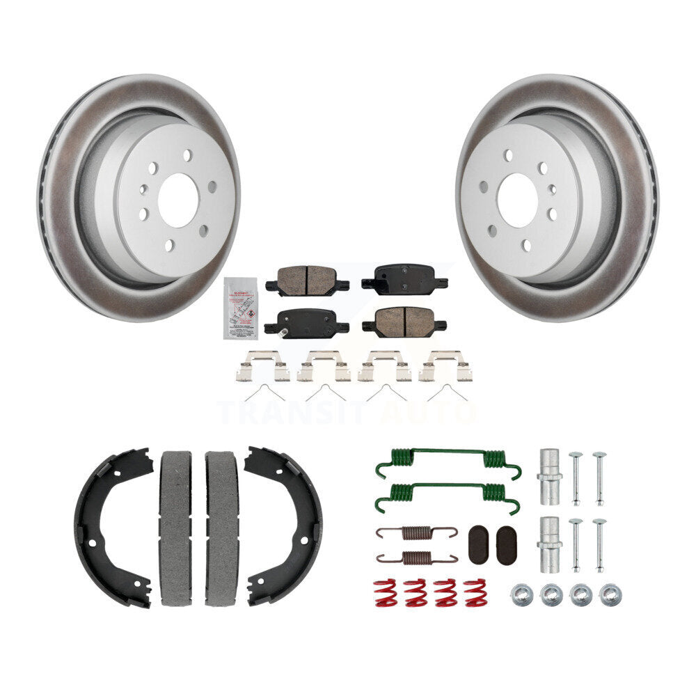 Kit de chaussures de stationnement et de quincaillerie pour Chevrolet, Rotors recouverts de disque arrière, tampons en céramique
