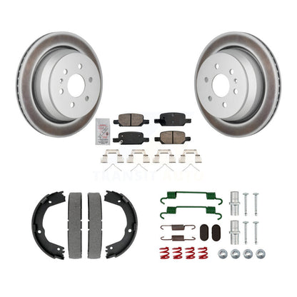 Kit de chaussures de stationnement et de quincaillerie pour Chevrolet, Rotors recouverts de disque arrière, tampons en céramique
