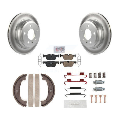 Rotors à revêtement de disque arrière, patins semi-métalliques, chaussures de stationnement et Kit de matériel pour BMW