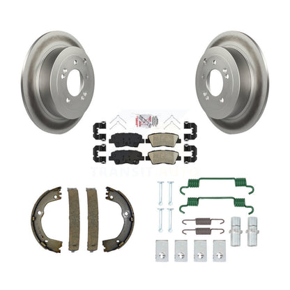 Kit de quincaillerie pour chaussures de stationnement, Rotors recouverts de disques arrière, tampons en céramique, pour Hyundai Kia