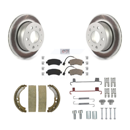 Rotors à revêtement de disque arrière, patins semi-métalliques, chaussures de stationnement et kit de quincaillerie pour Ram