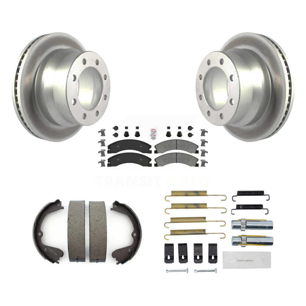 Rotors à revêtement de disque arrière, patins semi-métalliques, chaussures de stationnement et kit de quincaillerie pour 350
