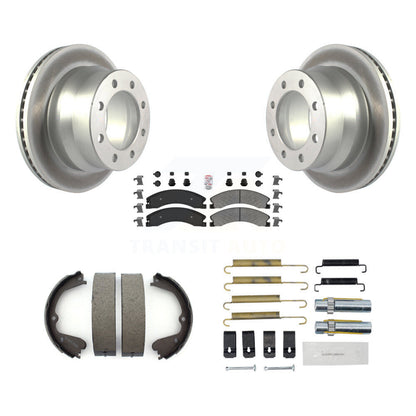Rotors à revêtement de disque arrière, patins semi-métalliques, chaussures de stationnement et kit de quincaillerie pour 350
