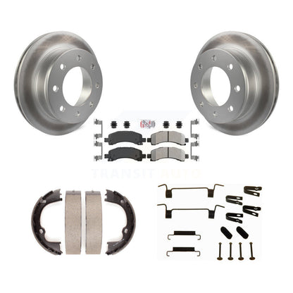Rotors à revêtement de disque arrière, patins semi-métalliques, chaussures de stationnement et Kit de quincaillerie pour GMC