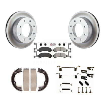 Rotors à revêtement de disque arrière, patins semi-métalliques, chaussures de stationnement et kit de quincaillerie pour 250