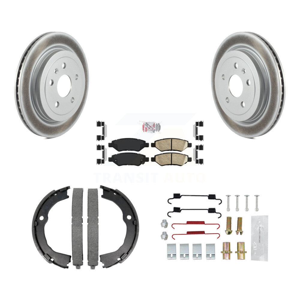 Kit de chaussures de stationnement et de quincaillerie pour Chevrolet, Rotors recouverts de disque arrière, tampons en céramique