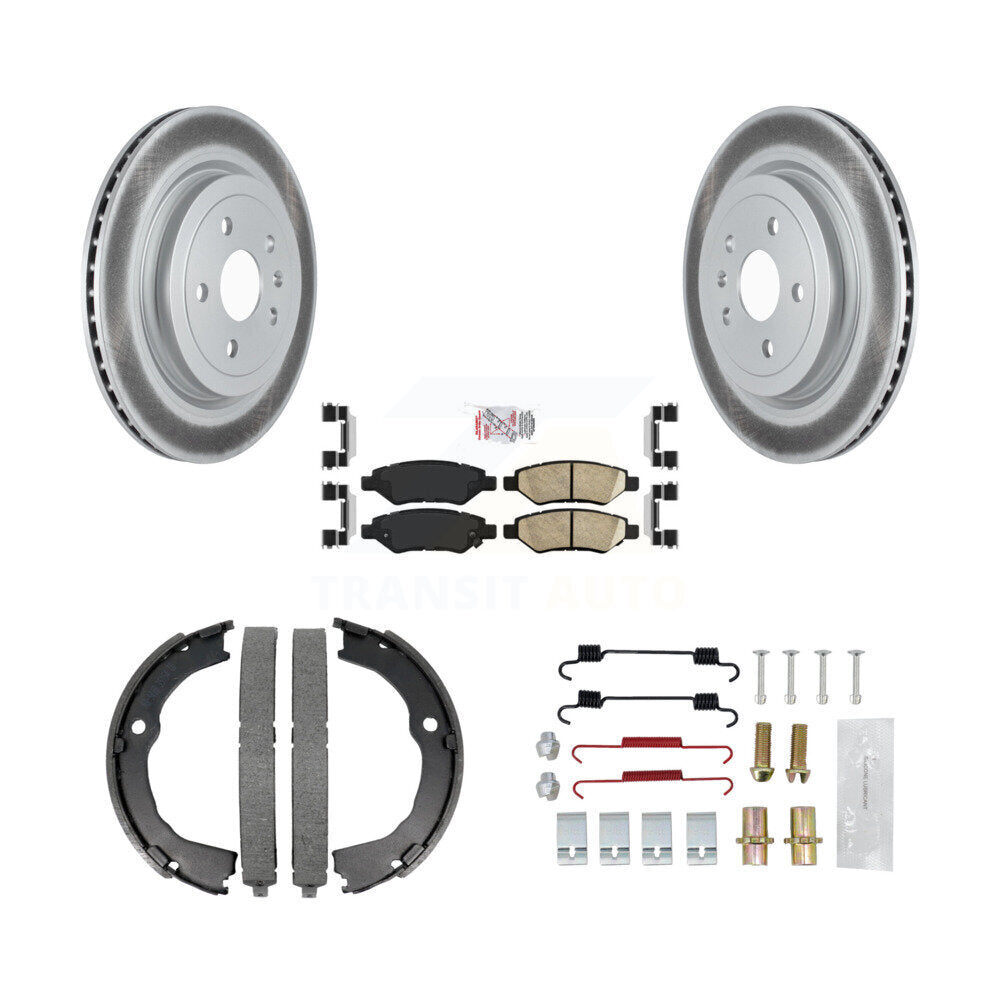 Kit de quincaillerie pour chaussures de stationnement, Rotors recouverts de disques arrière, tampons en céramique, pour Cadillac CT