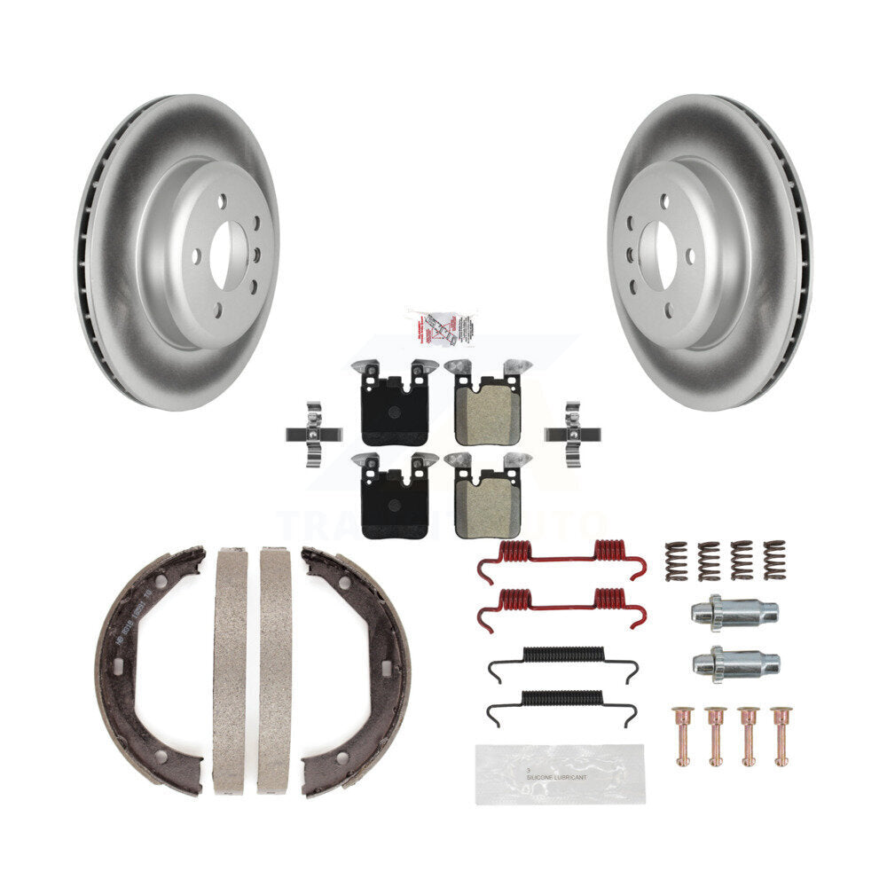 Rotors à revêtement de disque arrière, patins semi-métalliques, chaussures de stationnement et Kit de matériel pour BMW