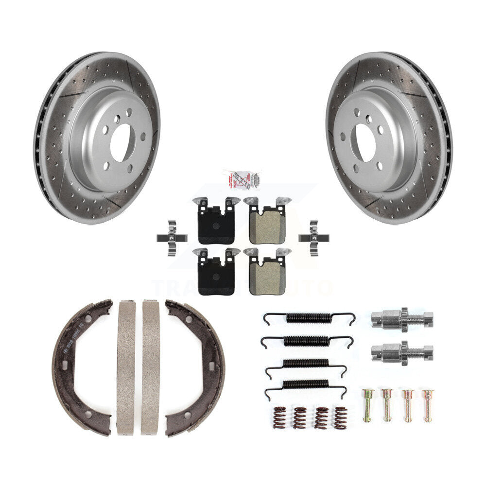Kit de quincaillerie pour chaussures de stationnement, Rotors à revêtement de disque arrière, plaquettes semi-métalliques, pour BMW G