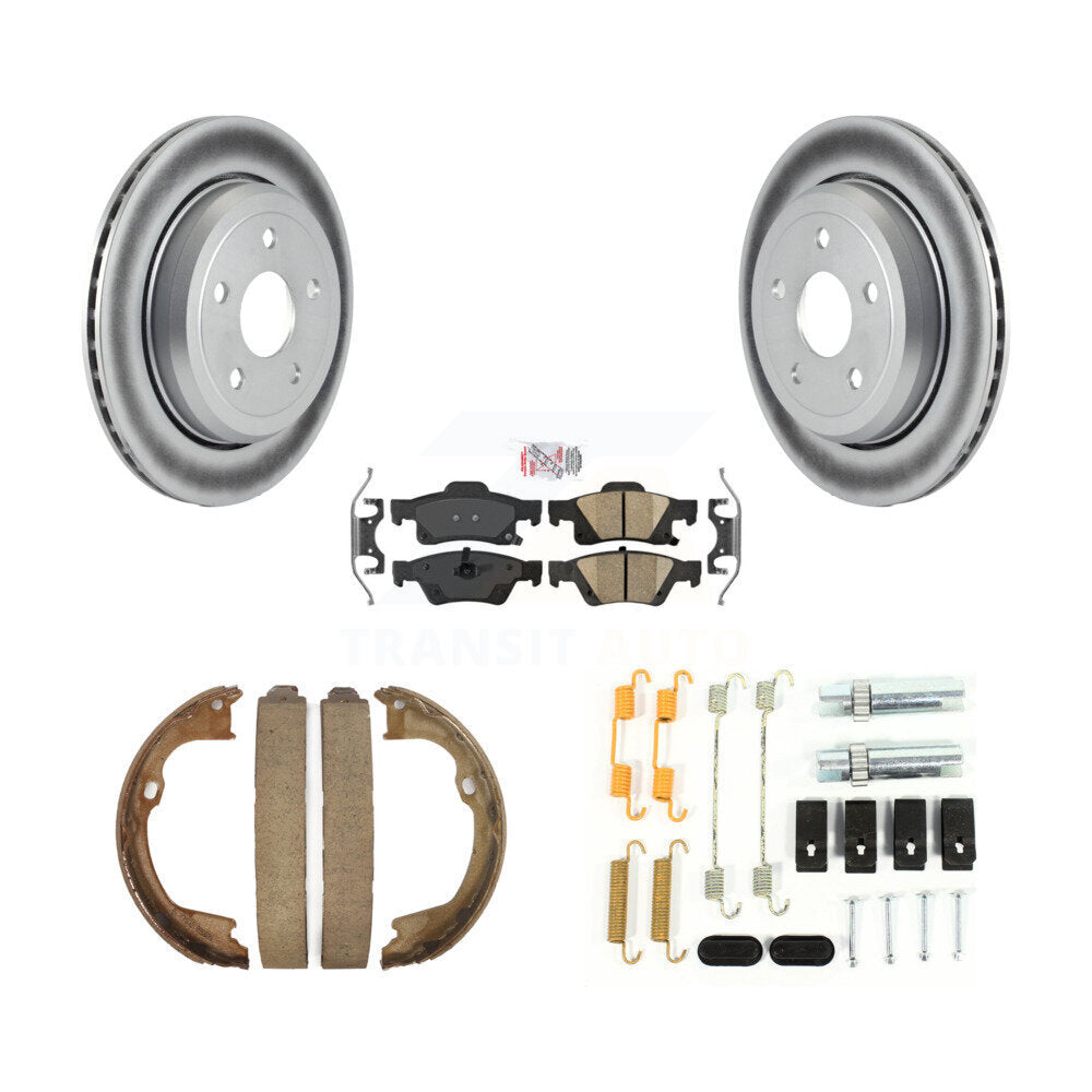 Rotors recouverts de disques arrière, patins en céramique, chaussures de stationnement et Kit de matériel pour Jeep Gran
