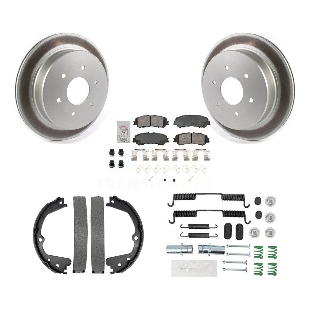 Kit de quincaillerie pour chaussures de stationnement, Rotors recouverts de disque arrière, tampons en céramique, pour Nissan TITA
