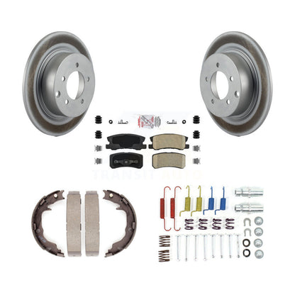 Rotors à revêtement de disque arrière, patins en céramique, chaussures de stationnement et Kit de matériel pour Mitsubishi