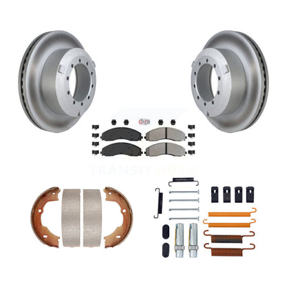 Rotors à revêtement de disque arrière, patins semi-métalliques, chaussures de stationnement et Kit de matériel pour