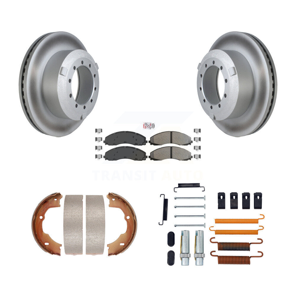 Rotors à revêtement de disque arrière, patins semi-métalliques, chaussures de stationnement et Kit de matériel pour