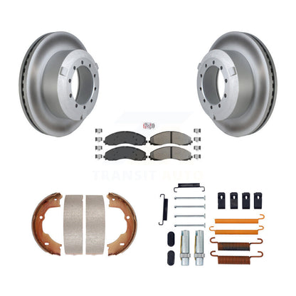 Rotors à revêtement de disque arrière, patins semi-métalliques, chaussures de stationnement et Kit de matériel pour
