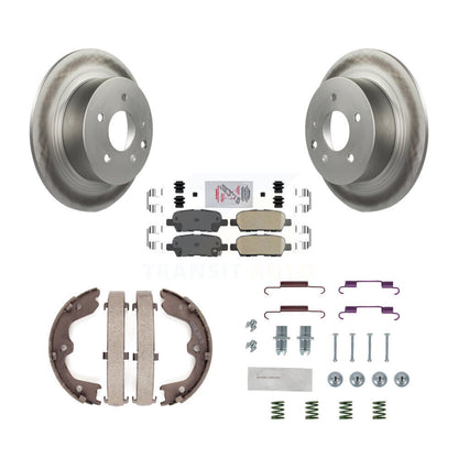 Kit de matériel de chaussures de frein de stationnement de plaquettes en céramique de Rotors enduits de disque arrière pour Nissa