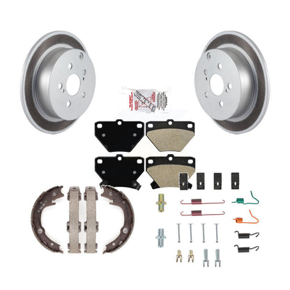 Kit de quincaillerie pour chaussures de stationnement, Rotors à revêtement de disque arrière, plaquettes semi-métalliques, pour Toyot