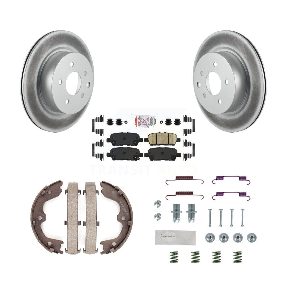 Kit de quincaillerie pour chaussures de stationnement, Rotors recouverts de disques arrière, tampons en céramique, pour Nissan QX50