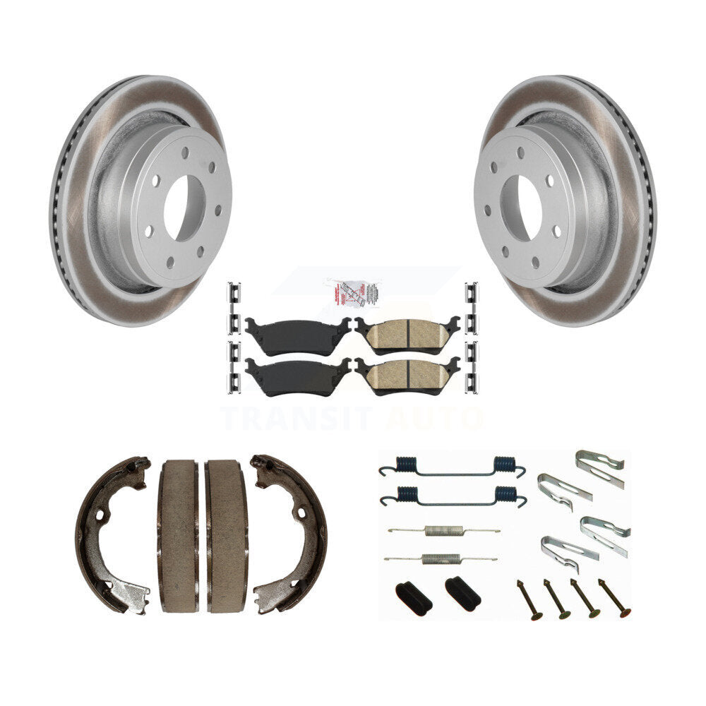 Rotors recouverts de disque arrière, patins en céramique, chaussures de stationnement et Kit de matériel pour Ford F-15