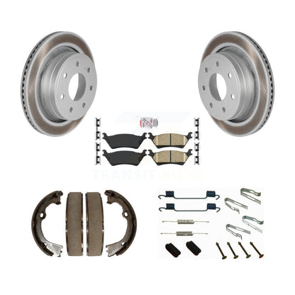 Rotors recouverts de disque arrière, patins en céramique, chaussures de stationnement et Kit de matériel pour Ford F-15