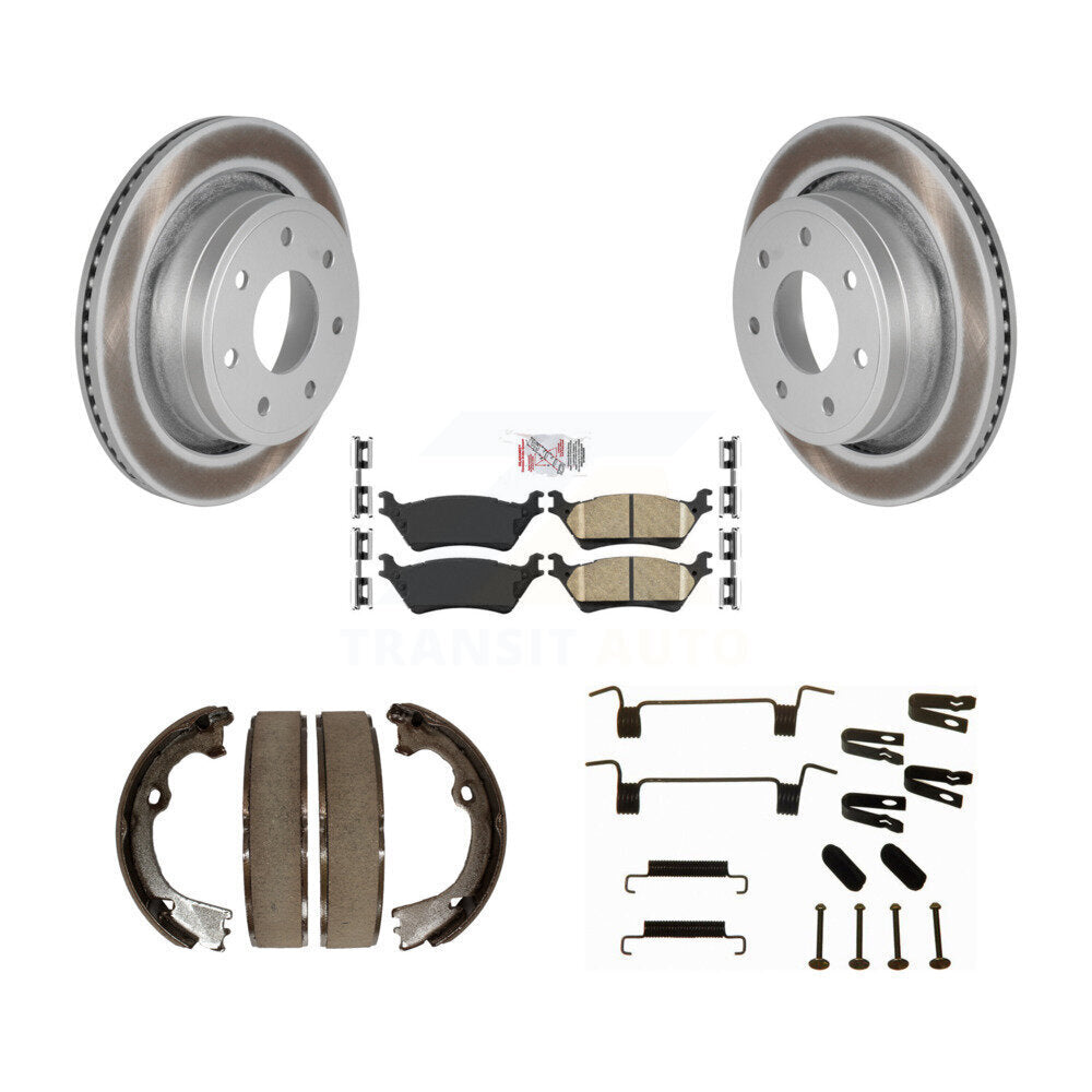 Rotors recouverts de disque arrière, patins en céramique, chaussures de stationnement et Kit de matériel pour Ford F-15