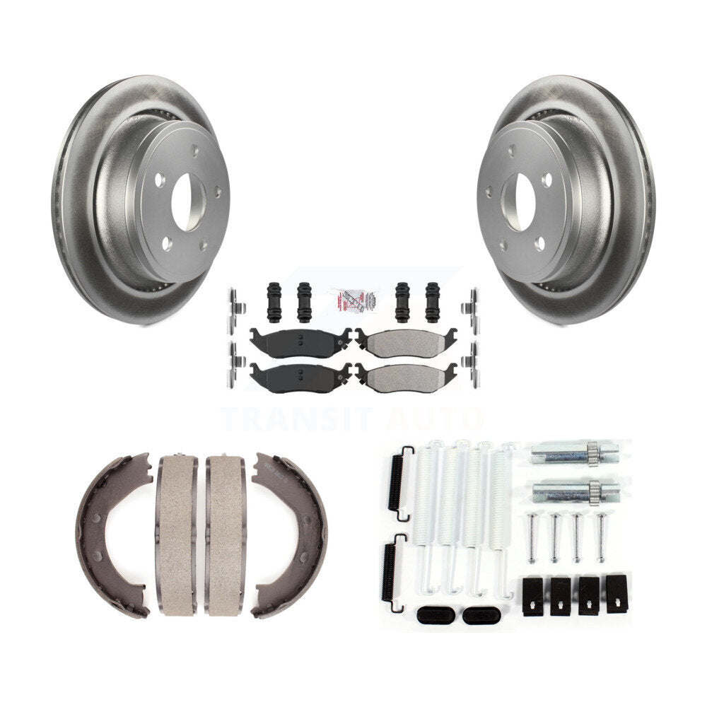 Kit de quincaillerie pour chaussures de stationnement, Rotors à revêtement de disque arrière, plaquettes semi-métalliques, pour Dodge