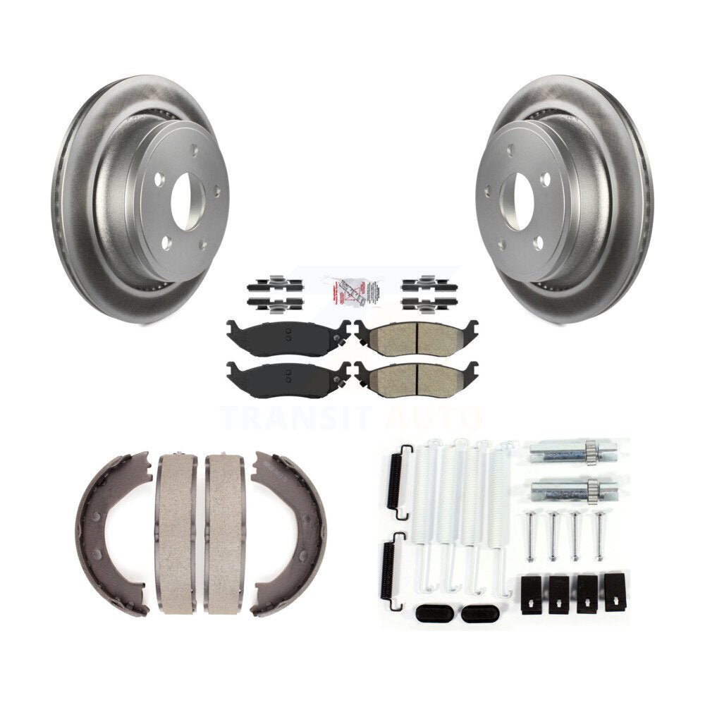 Kit de quincaillerie pour chaussures de stationnement, Rotors à revêtement de disque arrière, plaquettes semi-métalliques, pour Dodge