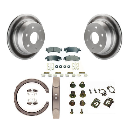 Rotors à revêtement de disque arrière, patins semi-métalliques, chaussures de stationnement et Kit de quincaillerie pour GMC