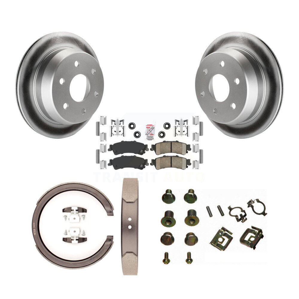 Kit de chaussures de stationnement et de quincaillerie pour Chevrolet, Rotors recouverts de disque arrière, tampons en céramique