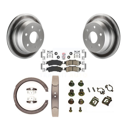 Kit de chaussures de stationnement et de quincaillerie pour Chevrolet, Rotors recouverts de disque arrière, tampons en céramique