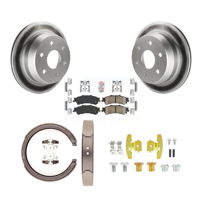 Kit de chaussures de stationnement et de quincaillerie pour GMC Sierr, Rotors recouverts de disque arrière, tampons en céramique