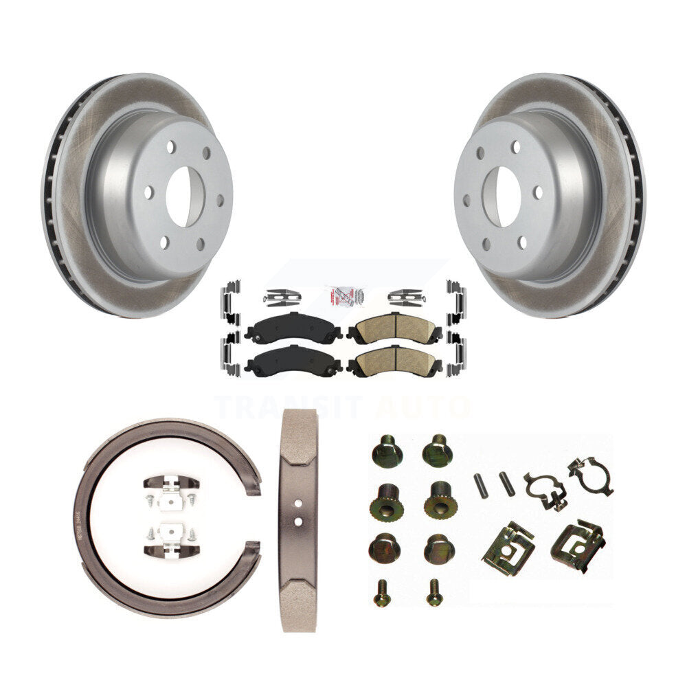 Kit de chaussures de stationnement et de quincaillerie pour Chevrolet, Rotors recouverts de disque arrière, tampons en céramique