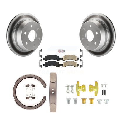Kit de chaussures de stationnement et de quincaillerie pour Chevrolet, Rotors recouverts de disque arrière, tampons en céramique