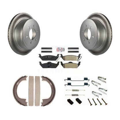 Rotors à revêtement de disque arrière, patins semi-métalliques, chaussures de stationnement et Kit de matériel pour