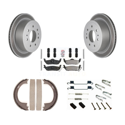 Rotors à revêtement de disque arrière, patins semi-métalliques, chaussures de stationnement et Kit de matériel pour