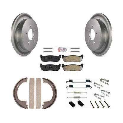 Rotors à revêtement de disque arrière, patins semi-métalliques, chaussures de stationnement et Kit de matériel pour