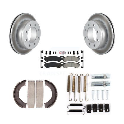 Rotors à revêtement de disque arrière, patins semi-métalliques, chaussures de stationnement et Kit de quincaillerie pour GMC