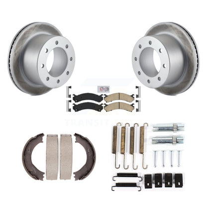 Kit de chaussures de stationnement et de quincaillerie pour Chevrolet, Rotors recouverts de disque arrière, tampons en céramique
