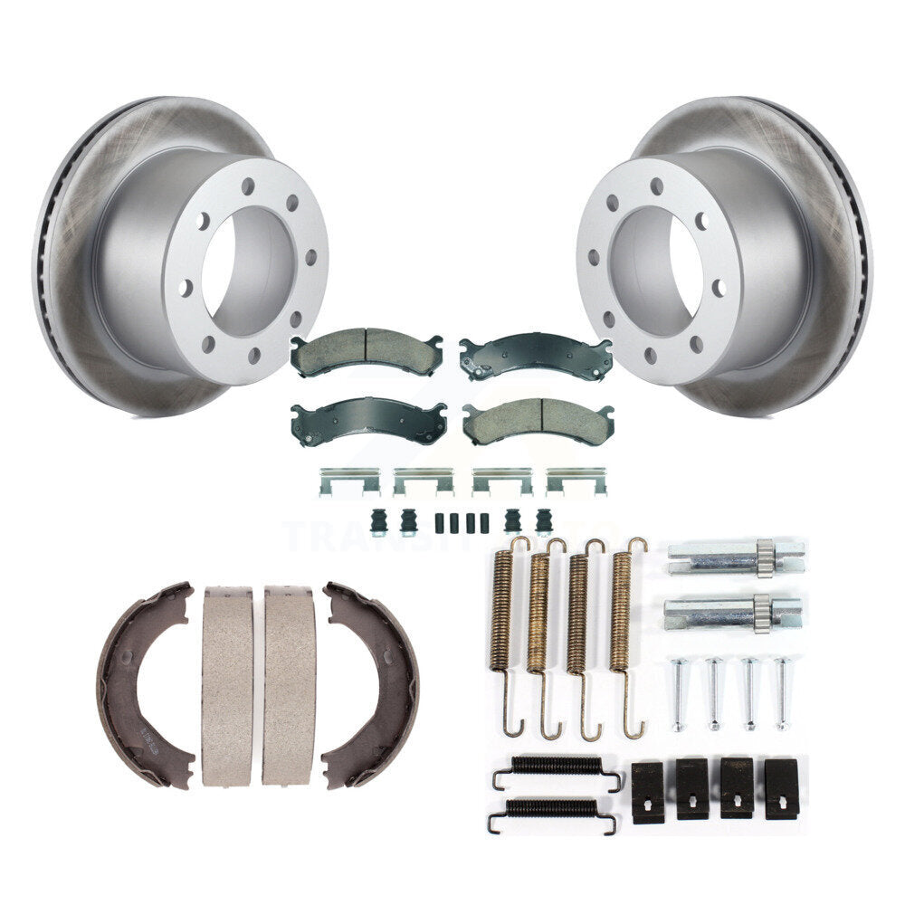 Kit de chaussures de stationnement et de quincaillerie pour Chevrolet, Rotors recouverts de disque arrière, tampons en céramique