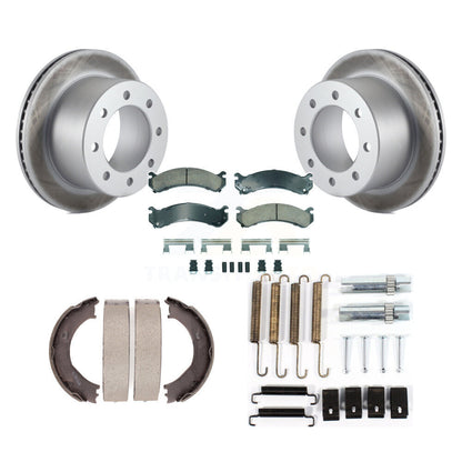 Kit de chaussures de stationnement et de quincaillerie pour Chevrolet, Rotors recouverts de disque arrière, tampons en céramique