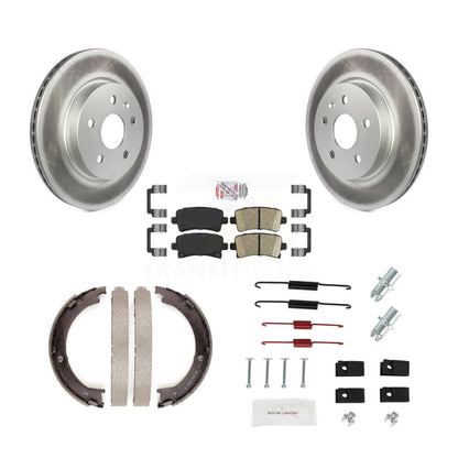Kit de quincaillerie pour chaussures de stationnement, Rotors recouverts de disque arrière, tampons en céramique, pour Cadillac XT