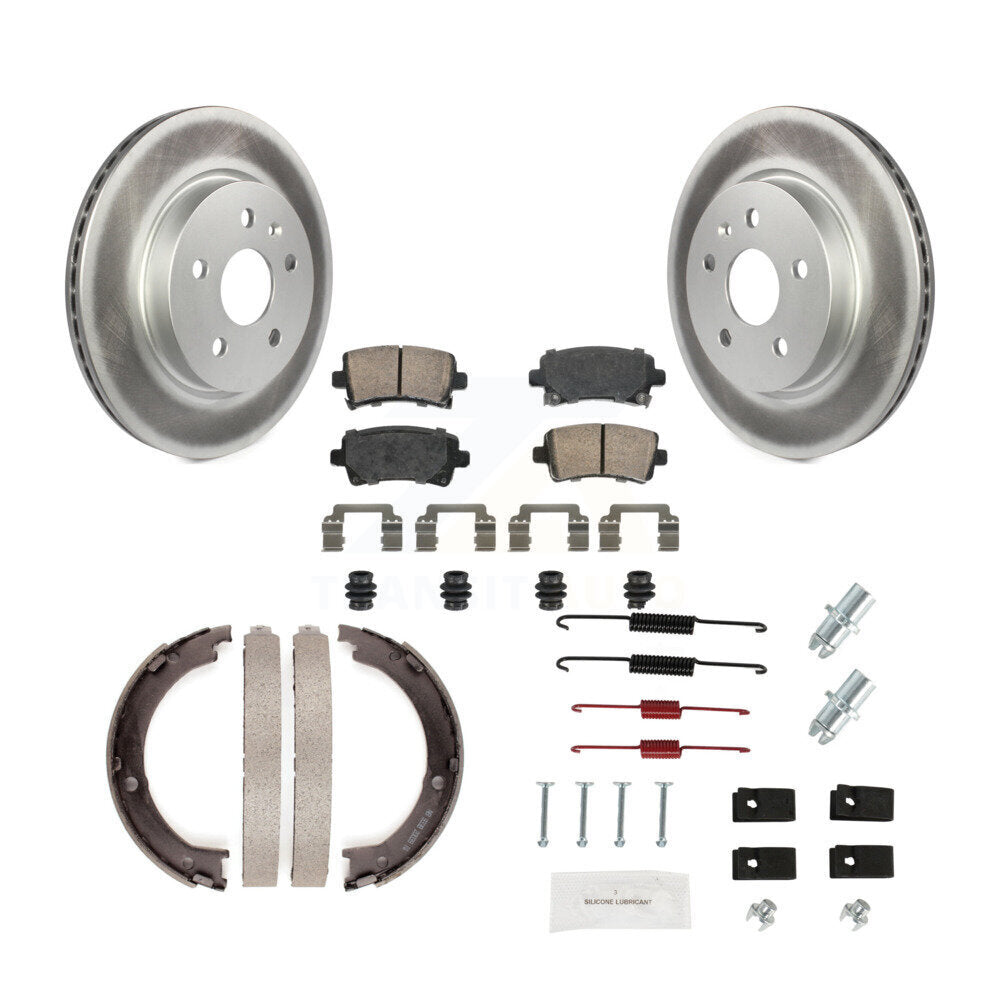 Kit de quincaillerie pour chaussures de stationnement, Rotors recouverts de disque arrière, tampons en céramique, pour Cadillac XT