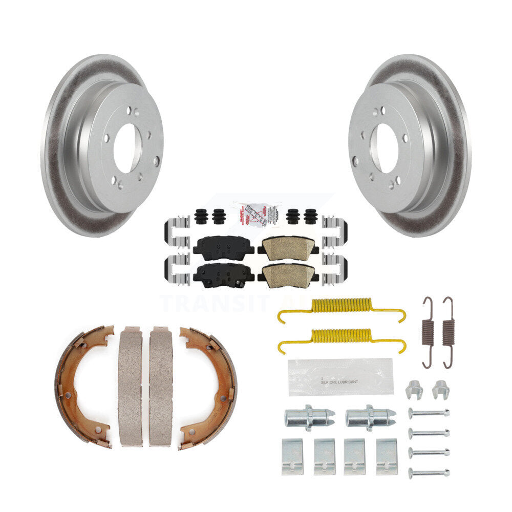 Kit de chaussures de stationnement et de matériel de stationnement, Rotors recouverts de disques arrière, plaquettes en céramique, pour Kia Amant