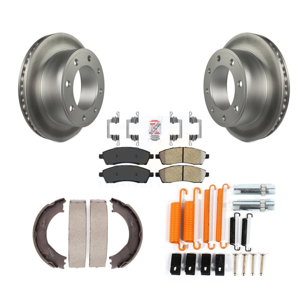 Rotors à revêtement de disque arrière, patins semi-métalliques, chaussures de stationnement et Kit de matériel pour
