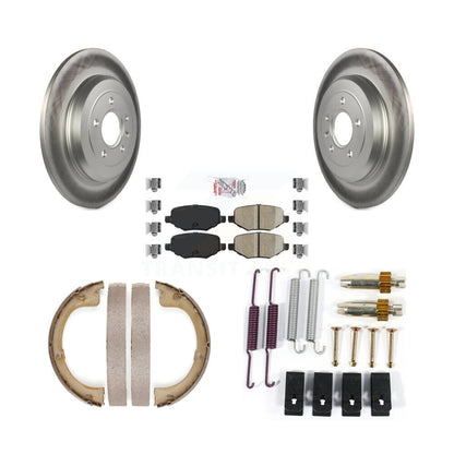 Kit de quincaillerie pour chaussures de stationnement, Rotors recouverts de disques arrière, tampons en céramique, pour Lincoln MKT