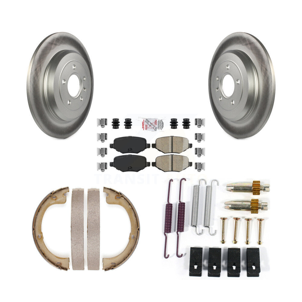 Kit de quincaillerie pour chaussures de stationnement, Rotors recouverts de disques arrière, tampons en céramique, pour Lincoln MKT