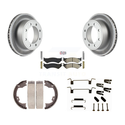Rotors à revêtement de disque arrière, patins semi-métalliques, chaussures de stationnement et Kit de matériel pour