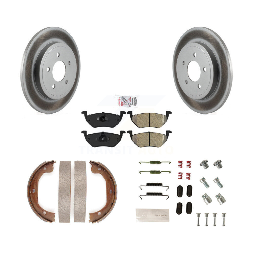Rotors à revêtement de disque arrière, patins semi-métalliques, chaussures de stationnement et Kit de matériel pour
